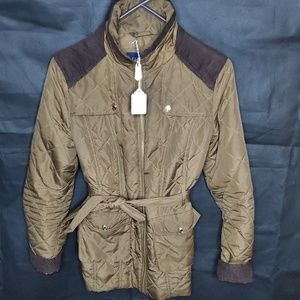 Polo Knit Quilted Coat